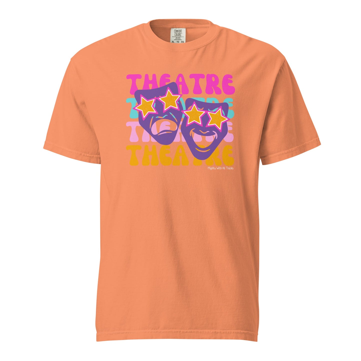 Theatre Mask Preppy (Comfort Colors) T-shirt T-Shirts Terracotta