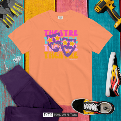 Theatre Mask Preppy (Comfort Colors) T-shirt T-Shirts Violet