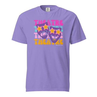 Theatre Mask Preppy (Comfort Colors) T-shirt T-Shirts Violet