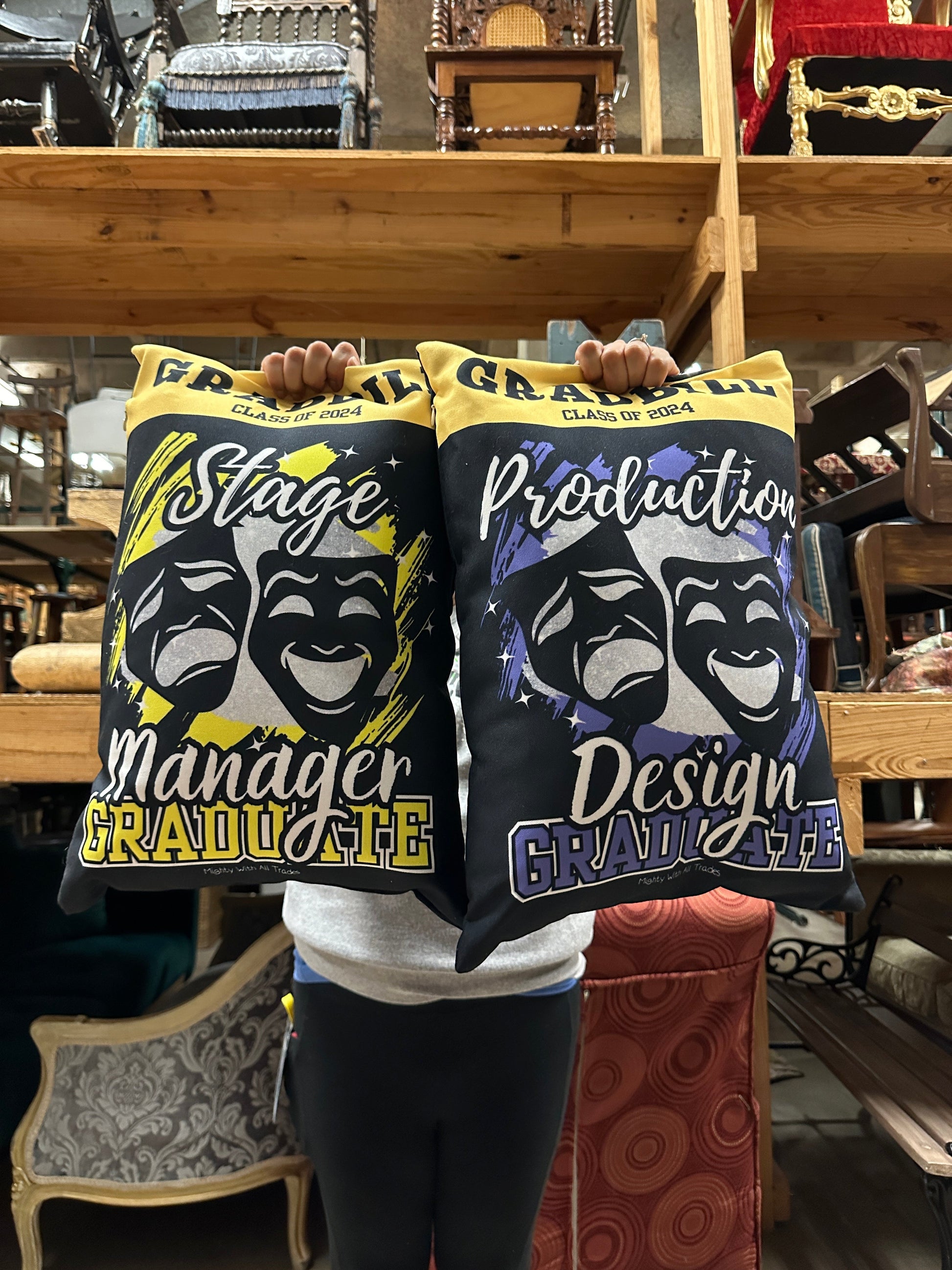 Theatre Technician Graduate Pillow - Scenery Home Decor 20" × 14"