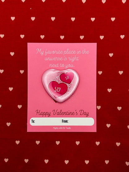 Theatre Valentine Cards with Heart Button, A2 Single Cards Greeting & Note Cards Universe