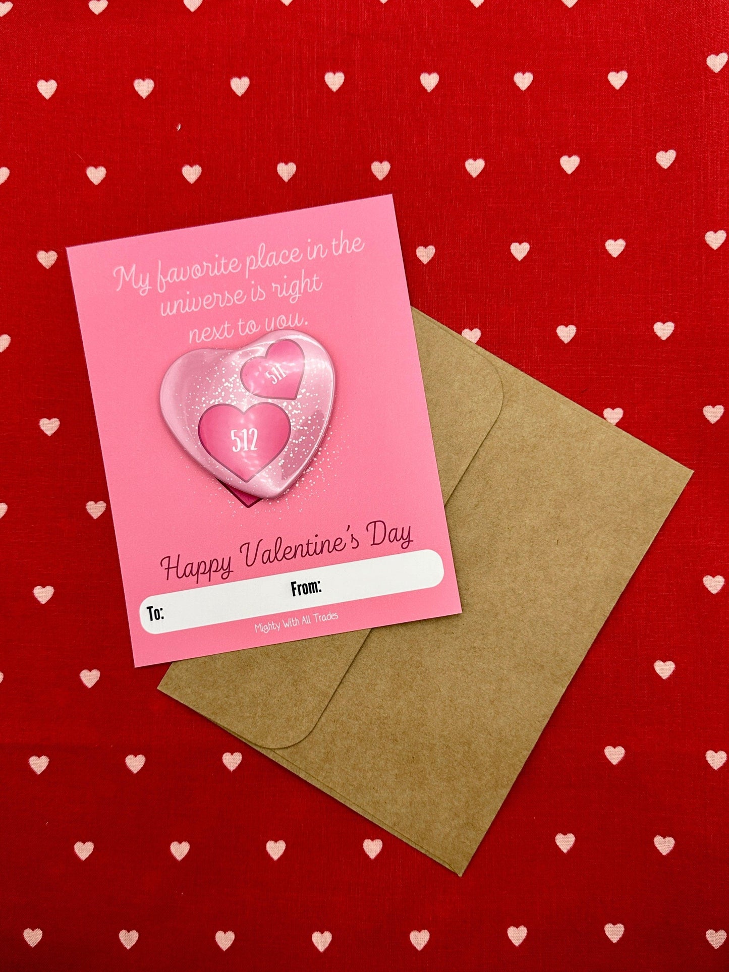 Theatre Valentine Cards with Heart Button, A2 Single Cards Greeting & Note Cards Universe