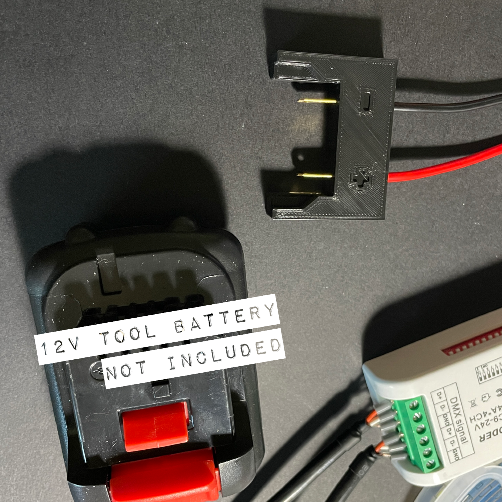 12V Dewalt Tool Battery Adapter-mightywithalltrades