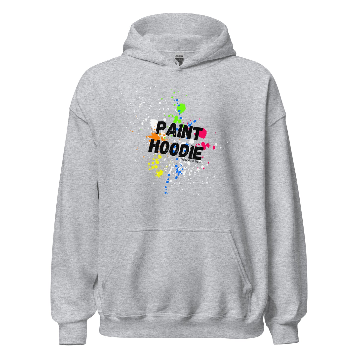 Paint Hoodie - Black Font-mightywithalltrades