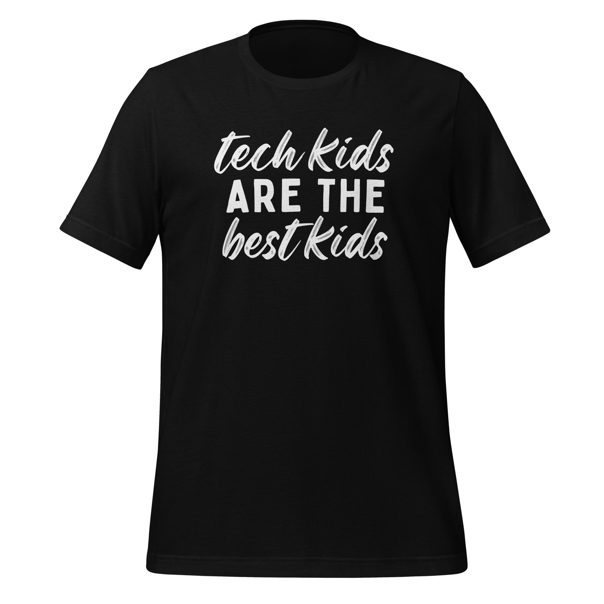 Tech Kids T-shirt - White Font-mightywithalltrades