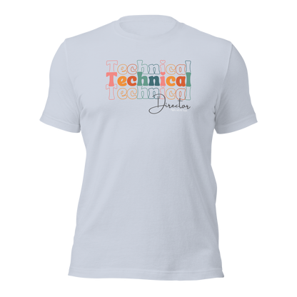 Technical Director Tri-Font T-shirt-mightywithalltrades