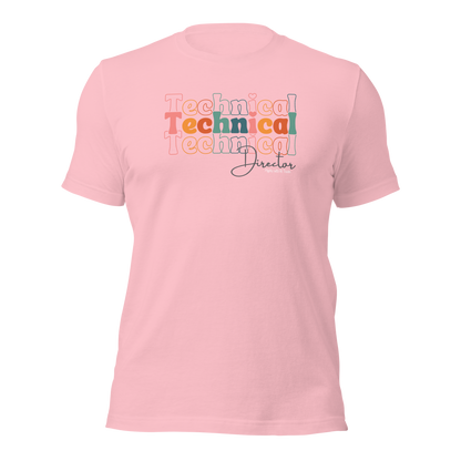 Technical Director Tri-Font T-shirt-mightywithalltrades