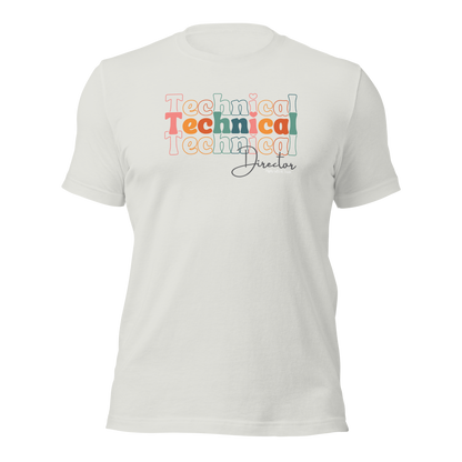 Technical Director Tri-Font T-shirt-mightywithalltrades