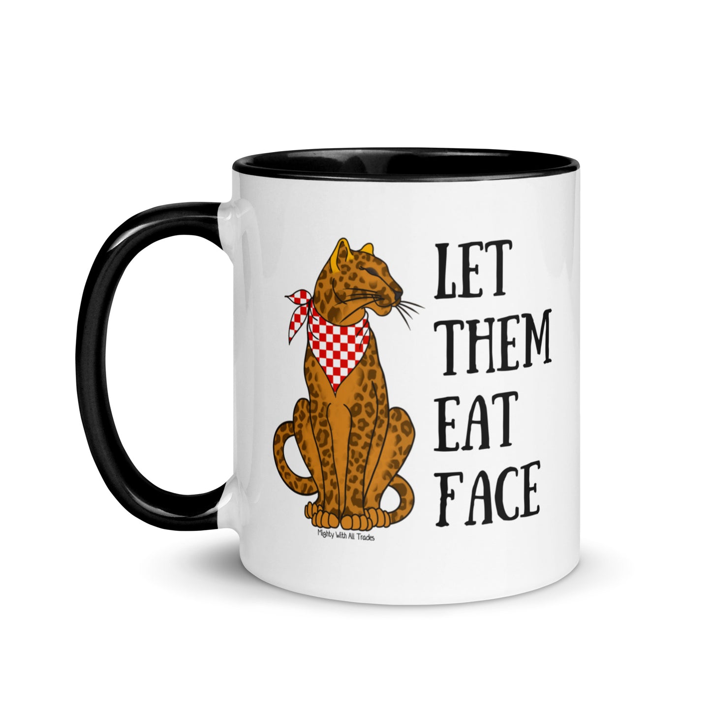 Let Them Eat Faces Leopard Mug