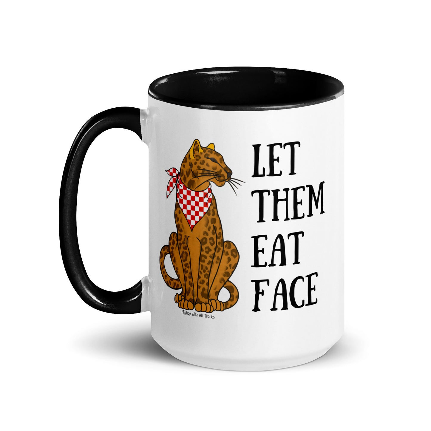 Let Them Eat Faces Leopard Mug