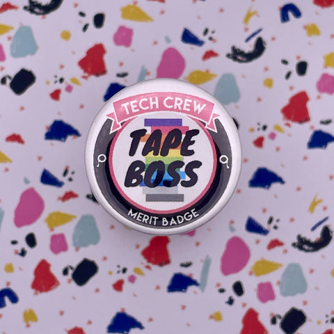 Tape Boss Merit Badge, 1-1/2" Button