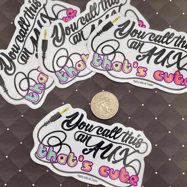 Cute Aux Sticker
