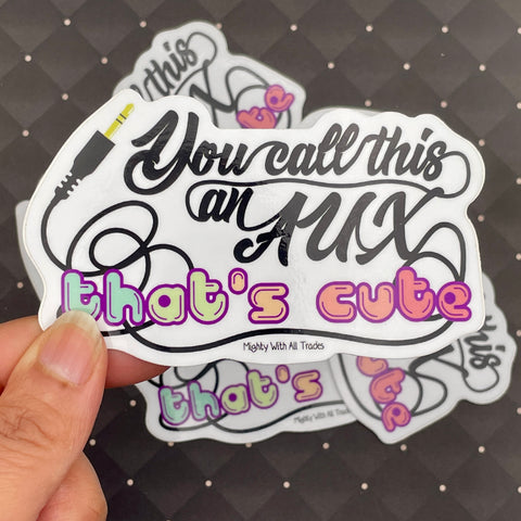 Cute Aux Sticker
