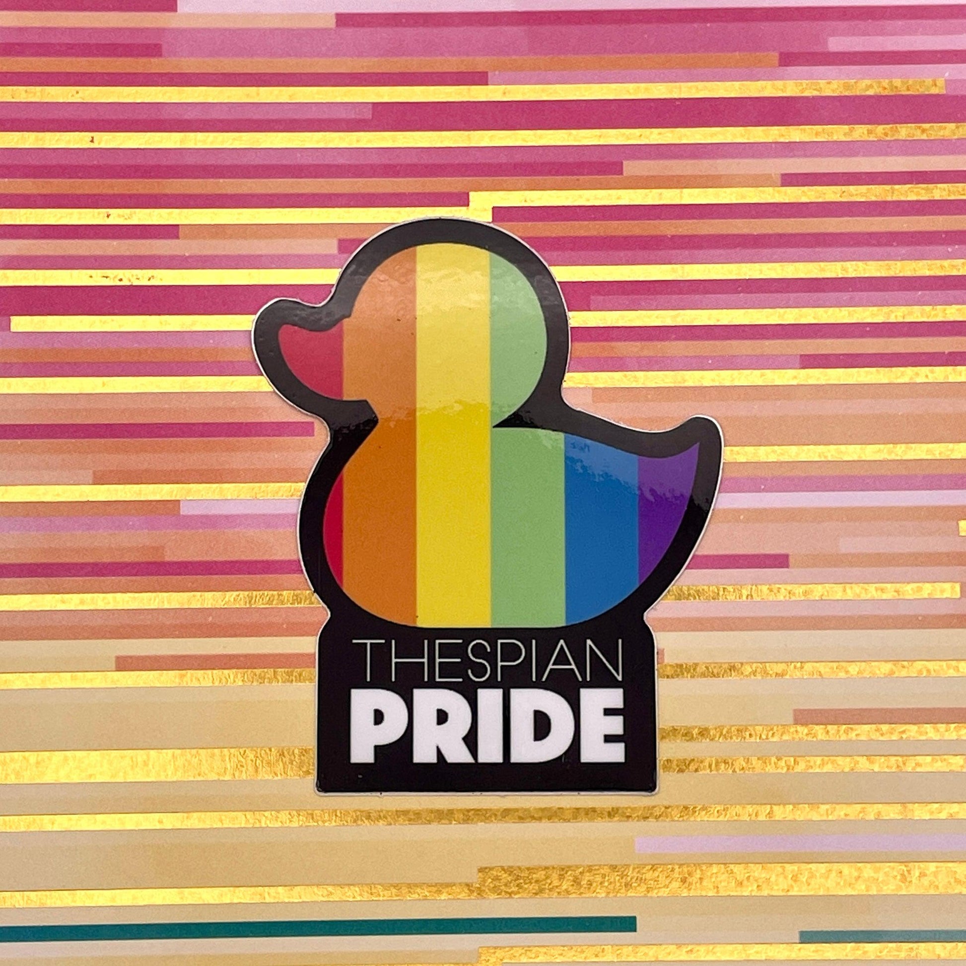 Thespian Pride Duck Sticker-mightywithalltrades