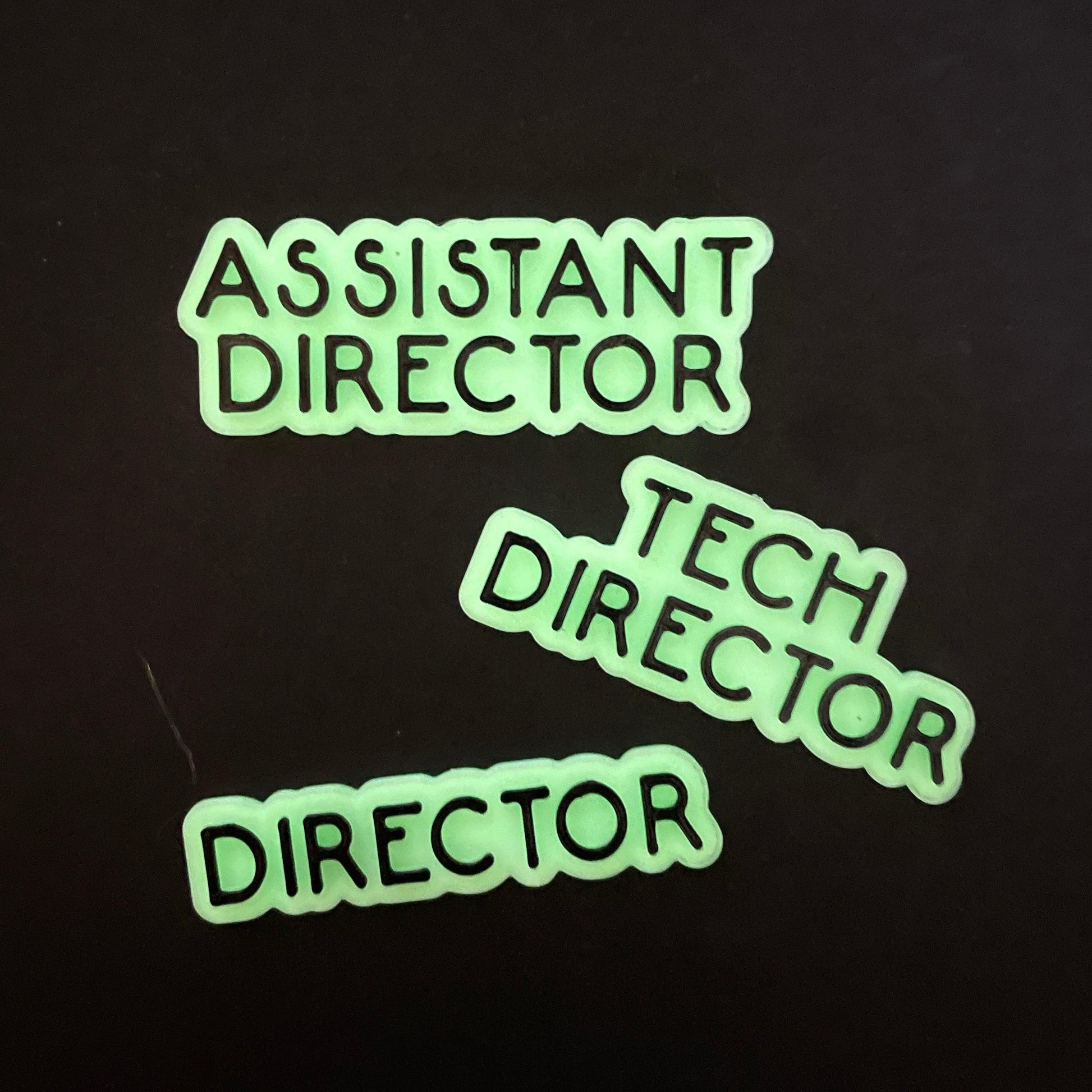 Magnetic Assistant Director Glow-in-the-Dark Badge, Offset-mightywithalltrades