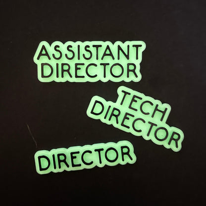 Magnetic Assistant Director Glow-in-the-Dark Badge, Offset-mightywithalltrades