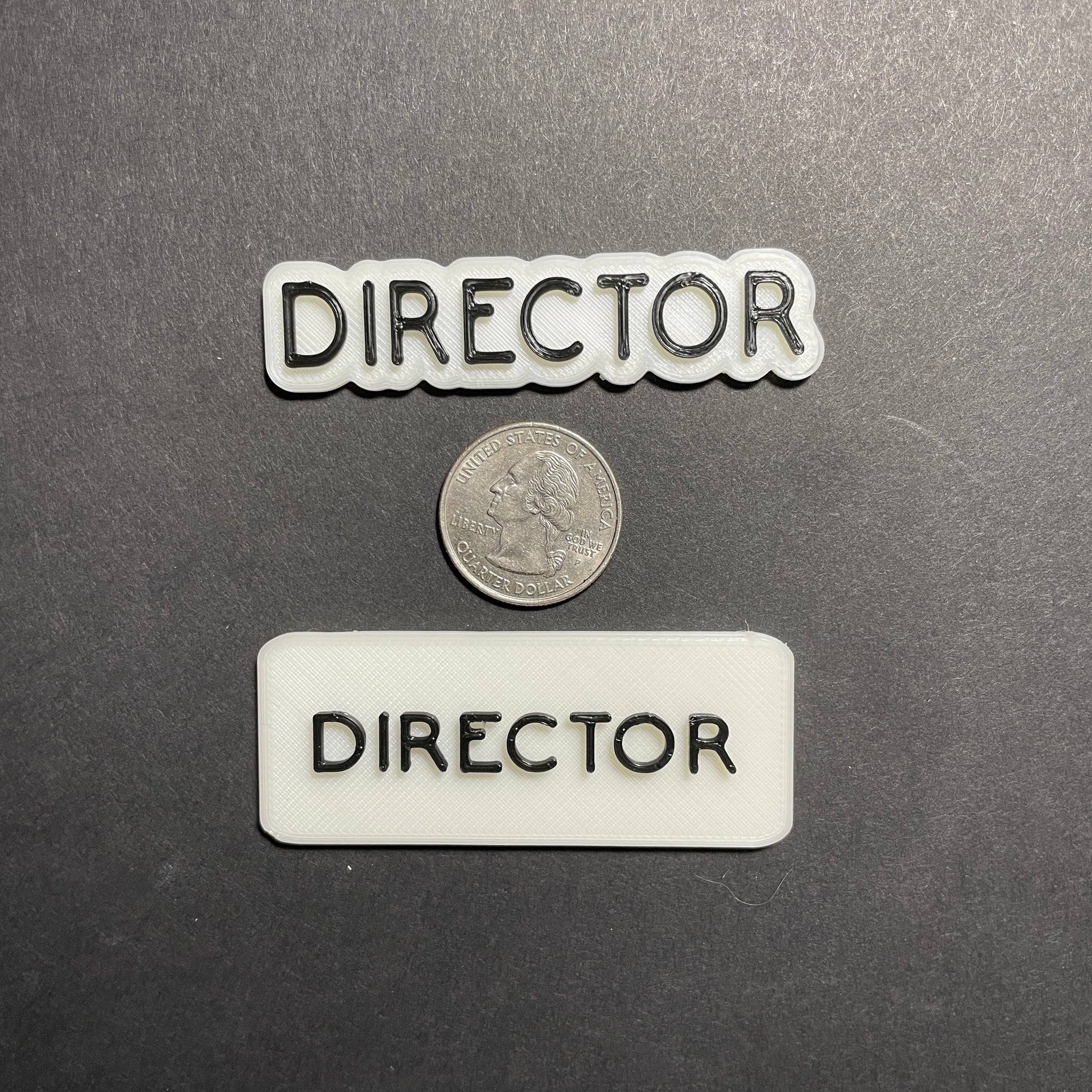 Magnetic Director Glow-in-the-Dark Badge, Square-mightywithalltrades