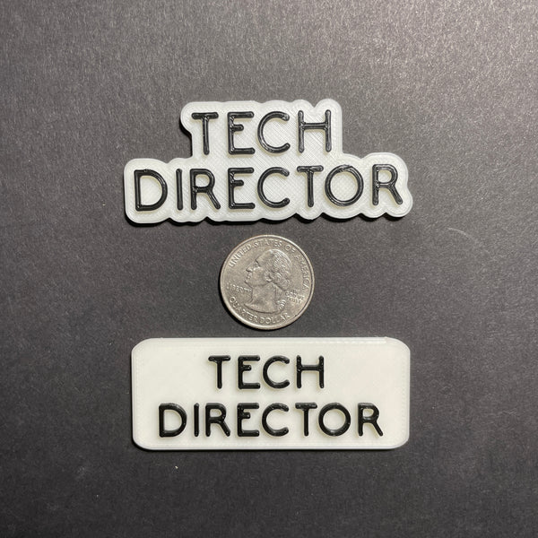 Magnetic Technical Director Glow-in-the-Dark Badge, Square