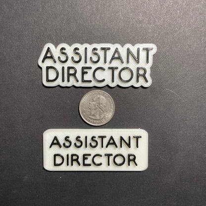 Magnetic Assistant Director Glow-in-the-Dark Badge, Offset-mightywithalltrades