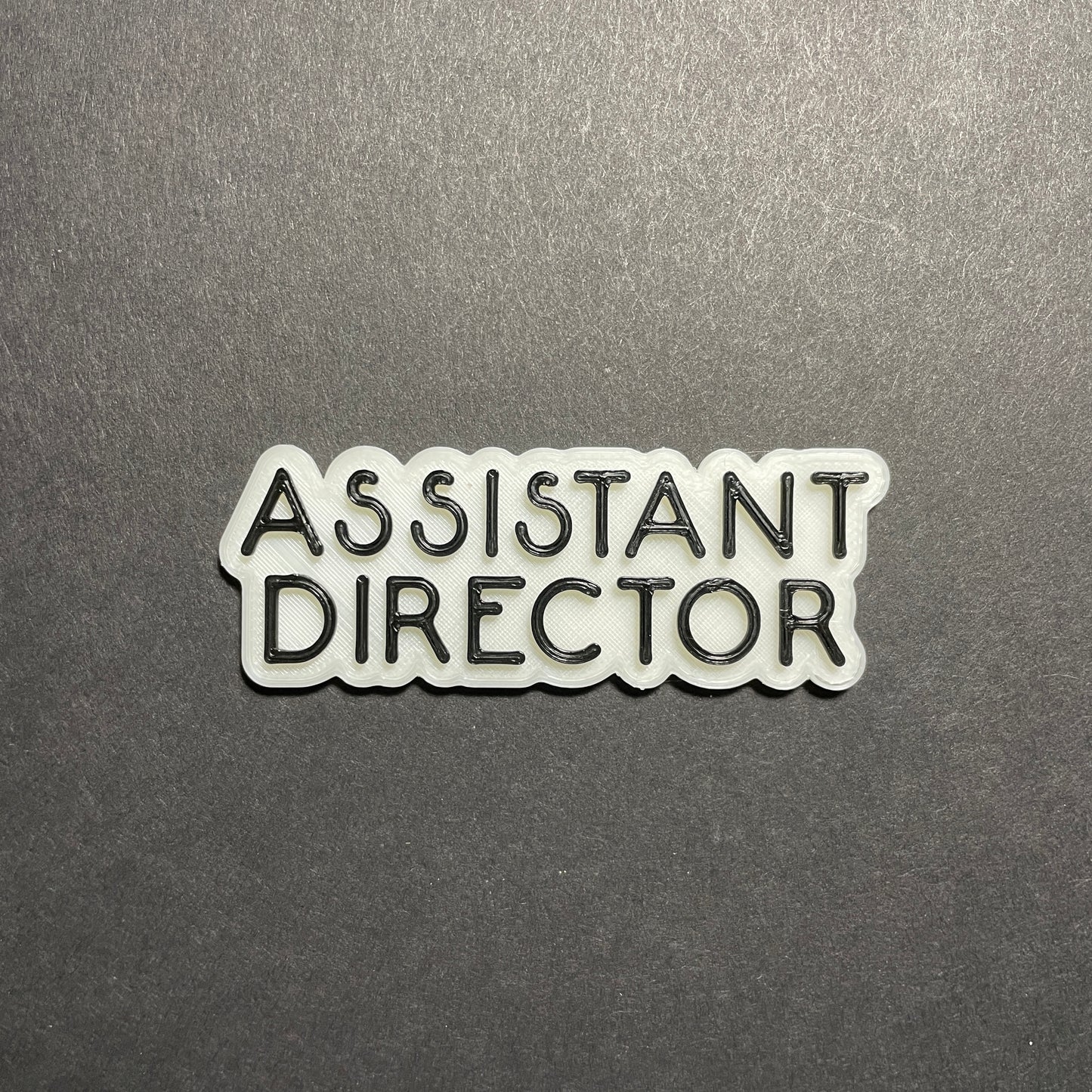 Magnetic Assistant Director Glow-in-the-Dark Badge, Offset-mightywithalltrades