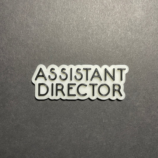 Magnetic Assistant Director Glow-in-the-Dark Badge, Offset-mightywithalltrades