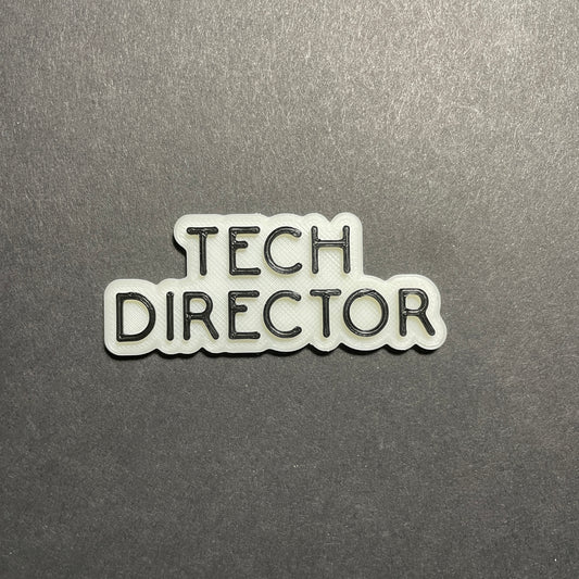 Magnetic Technical Director Glow-in-the-Dark Badge, Offset-mightywithalltrades