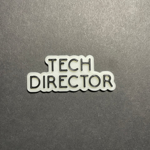 Magnetic Technical Director Glow-in-the-Dark Badge, Offset