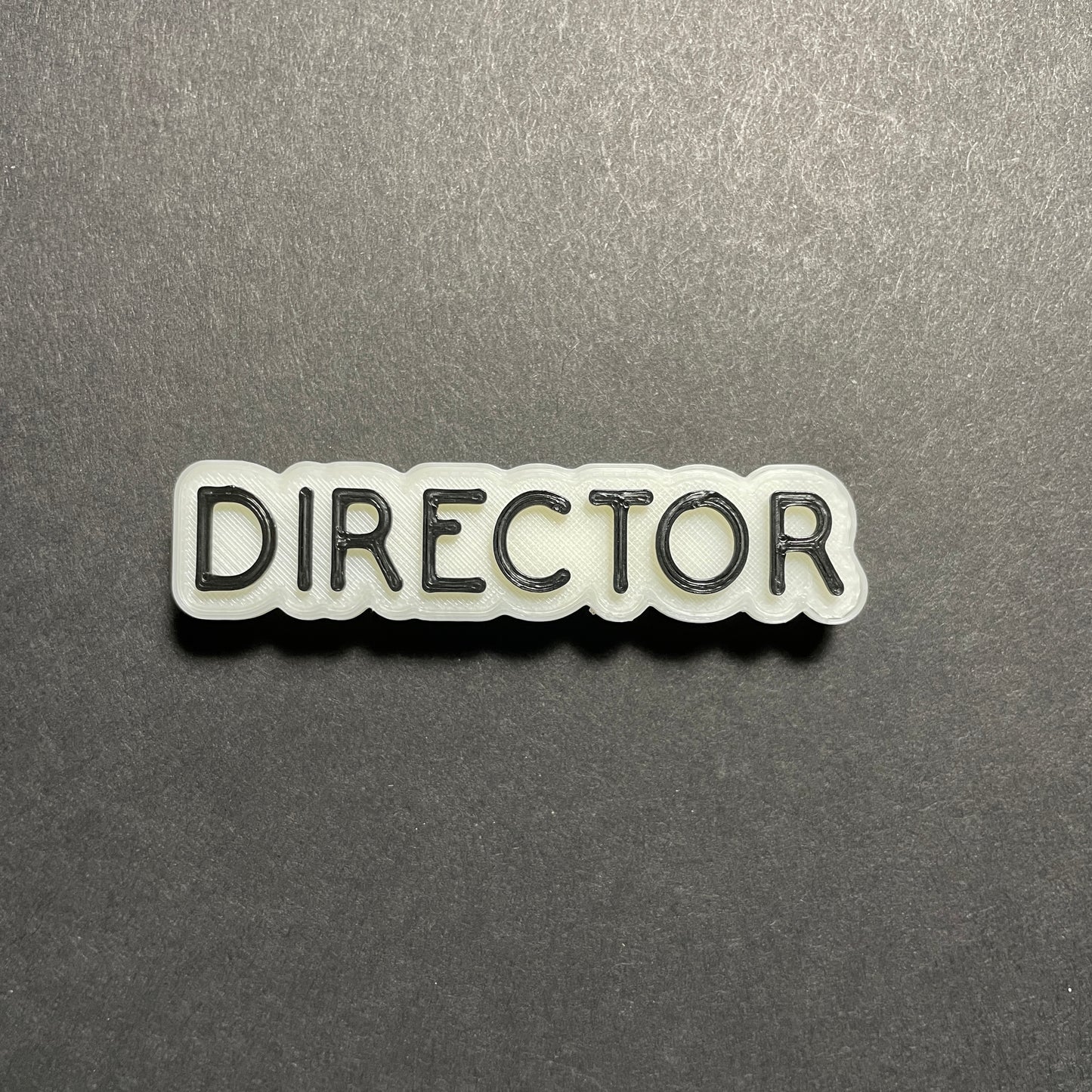 Magnetic Director Glow-in-the-Dark Badge, Offset-mightywithalltrades