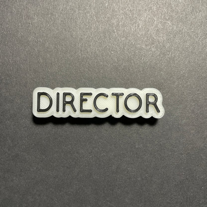 Magnetic Director Glow-in-the-Dark Badge, Offset-mightywithalltrades