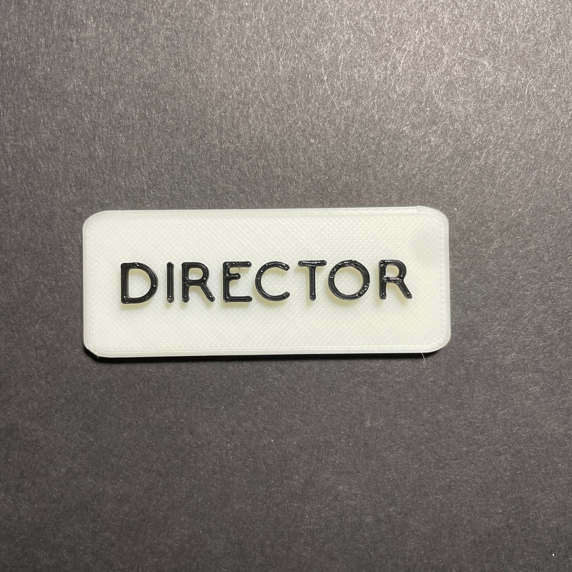 Magnetic Director Glow-in-the-Dark Badge, Square-mightywithalltrades