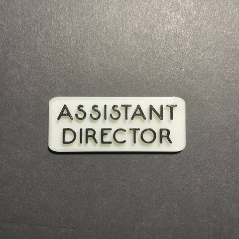 Magnetic Assistant Director Glow-in-the-Dark Badge, Square