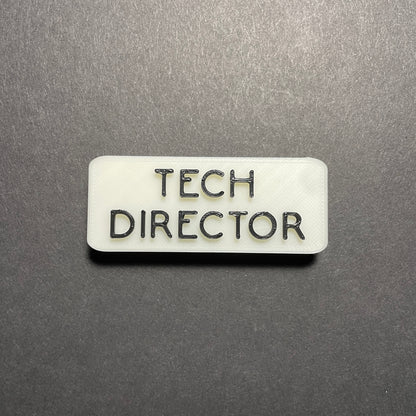 Magnetic Technical Director Glow-in-the-Dark Badge, Square-mightywithalltrades