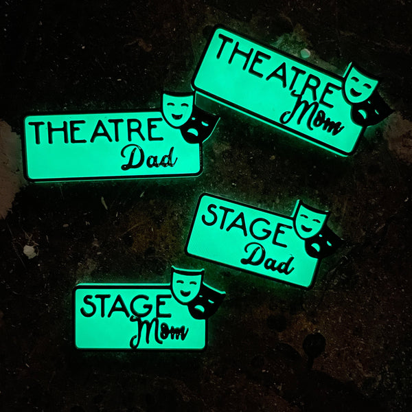 Stage Mom Magnetic Glow-in-the-Dark Badge