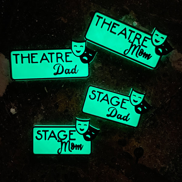 Theatre Mom Magnetic Glow-in-the-Dark Badge