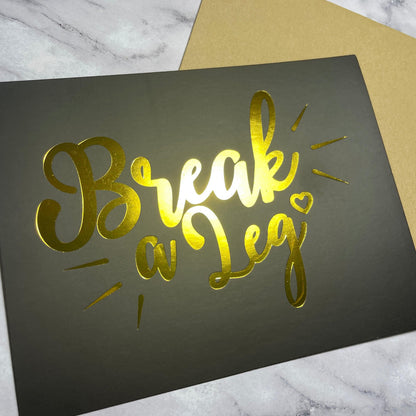 Break A Leg Foiled Cards, Set of 8 Greeting & Note Cards