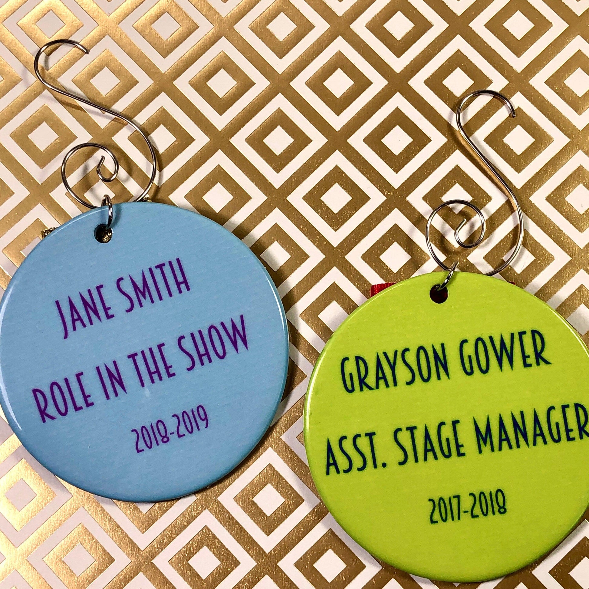 Custom Theatre Christmas Ornament - CLICK TO PERSONALIZE Holiday Ornaments Broadway Version