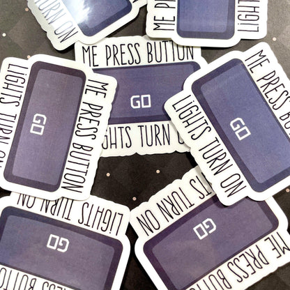 Go Button Sticker Stickers