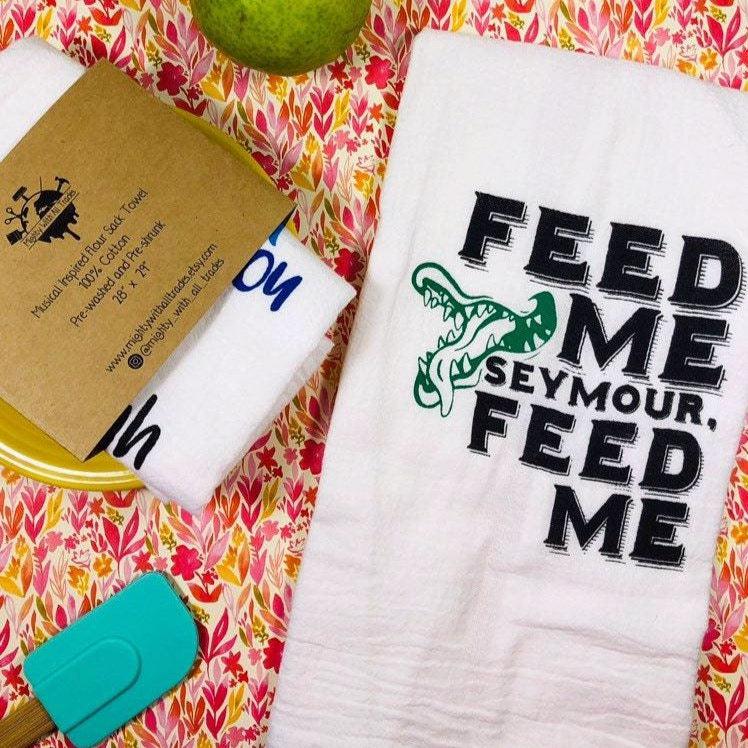 Little Shop of Horrors Musical Kitchen Towel-broadway gifts-mightywithalltrades