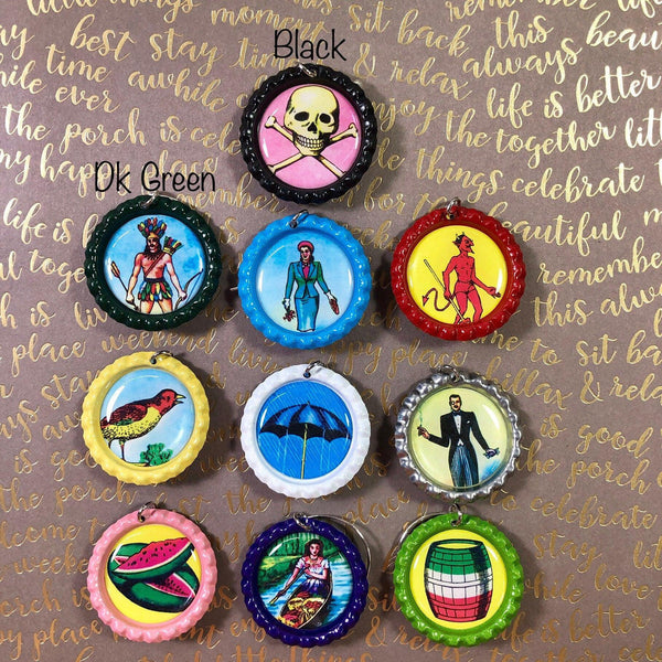 Loteria Wine Charms, Set of 6, Pick Your Own-broadway wine charms-mightywithalltrades
