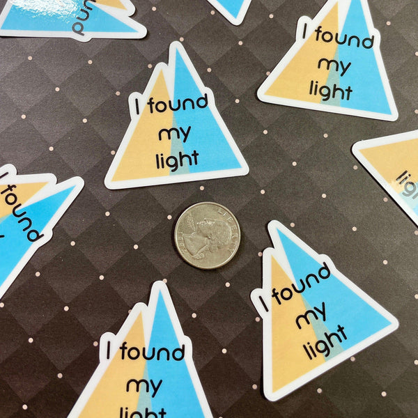 Found My Light Sticker-theatre stickers decals-mightywithalltrades