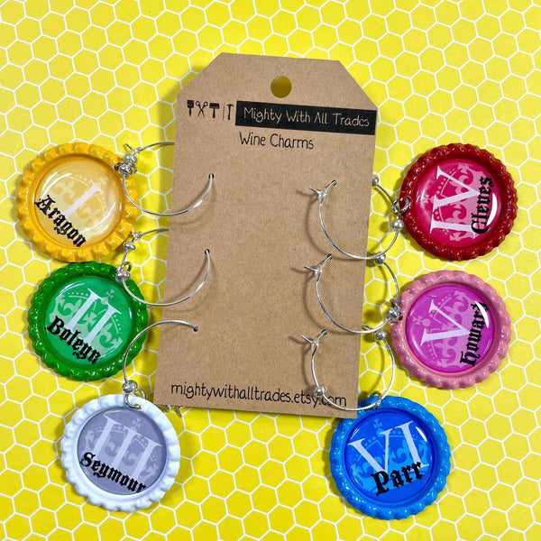 Six Musical Wine Charms, Set of 6-broadway wine charms-mightywithalltrades