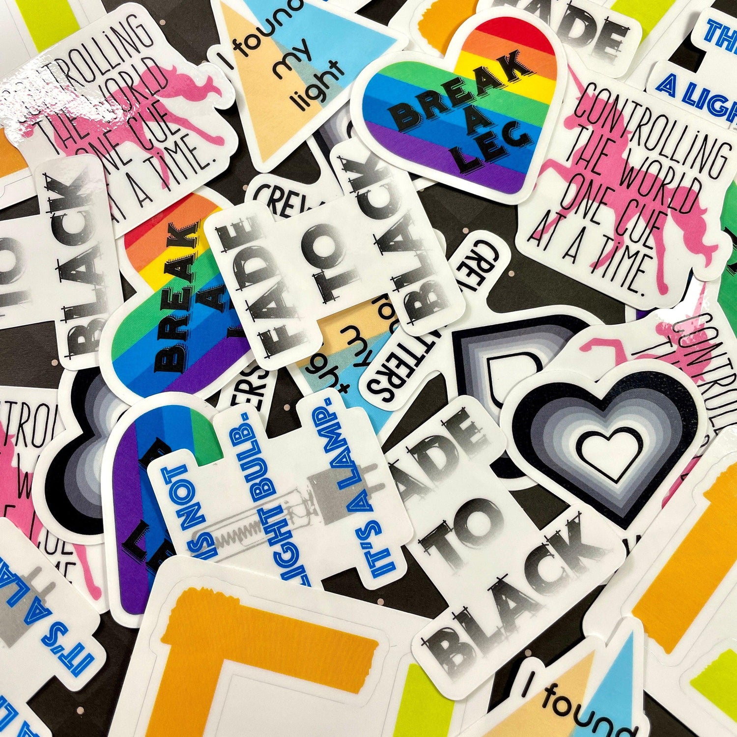 Spike Tape Sticker - Yellow and Magenta-theatre stickers decals-mightywithalltrades