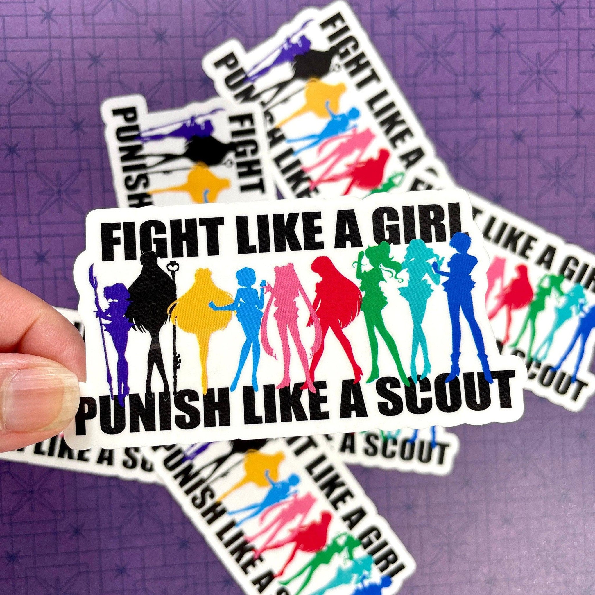 Punish Like A Scout Sticker (Wide Version)-theatre stickers decals-mightywithalltrades