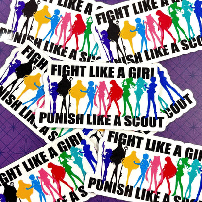 Punish Like A Scout Sticker (Wide/Body Version)-mightywithalltrades