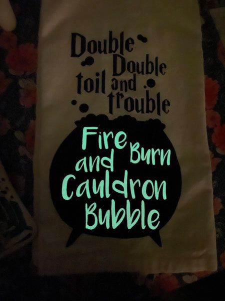 Macbeth Cauldron Kitchen Towel-broadway gifts-mightywithalltrades