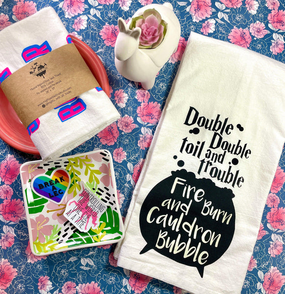 Macbeth Cauldron Kitchen Towel-broadway gifts-mightywithalltrades