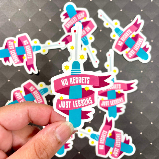 No Regrets Seam Ripper Sticker-mightywithalltrades