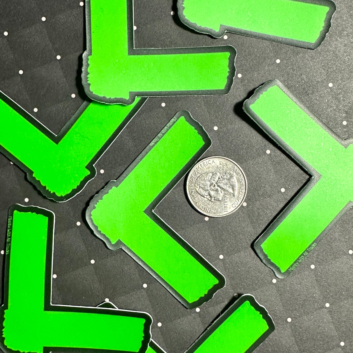 Neon Spike Tape Sticker Stickers