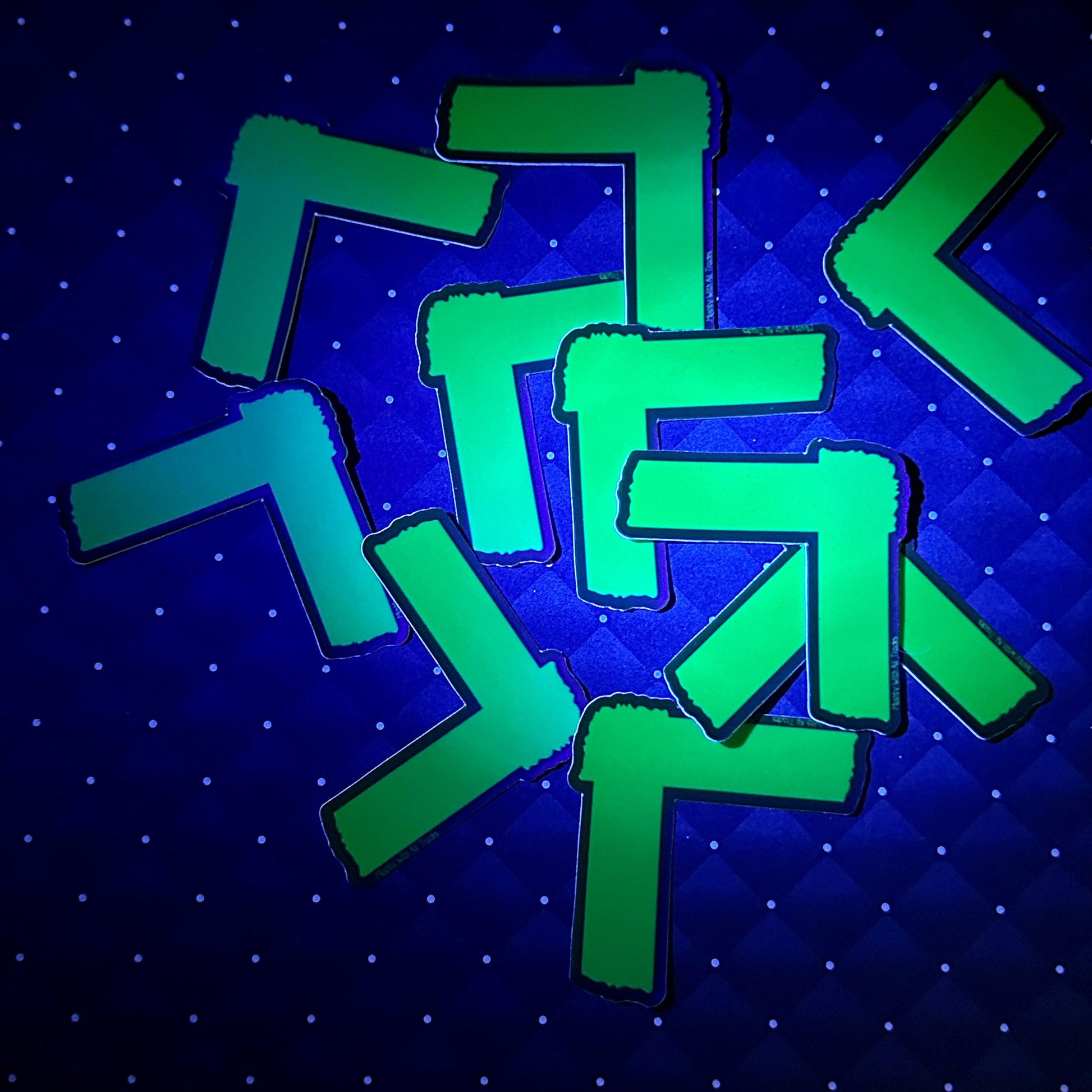 Neon Spike Tape Sticker Stickers