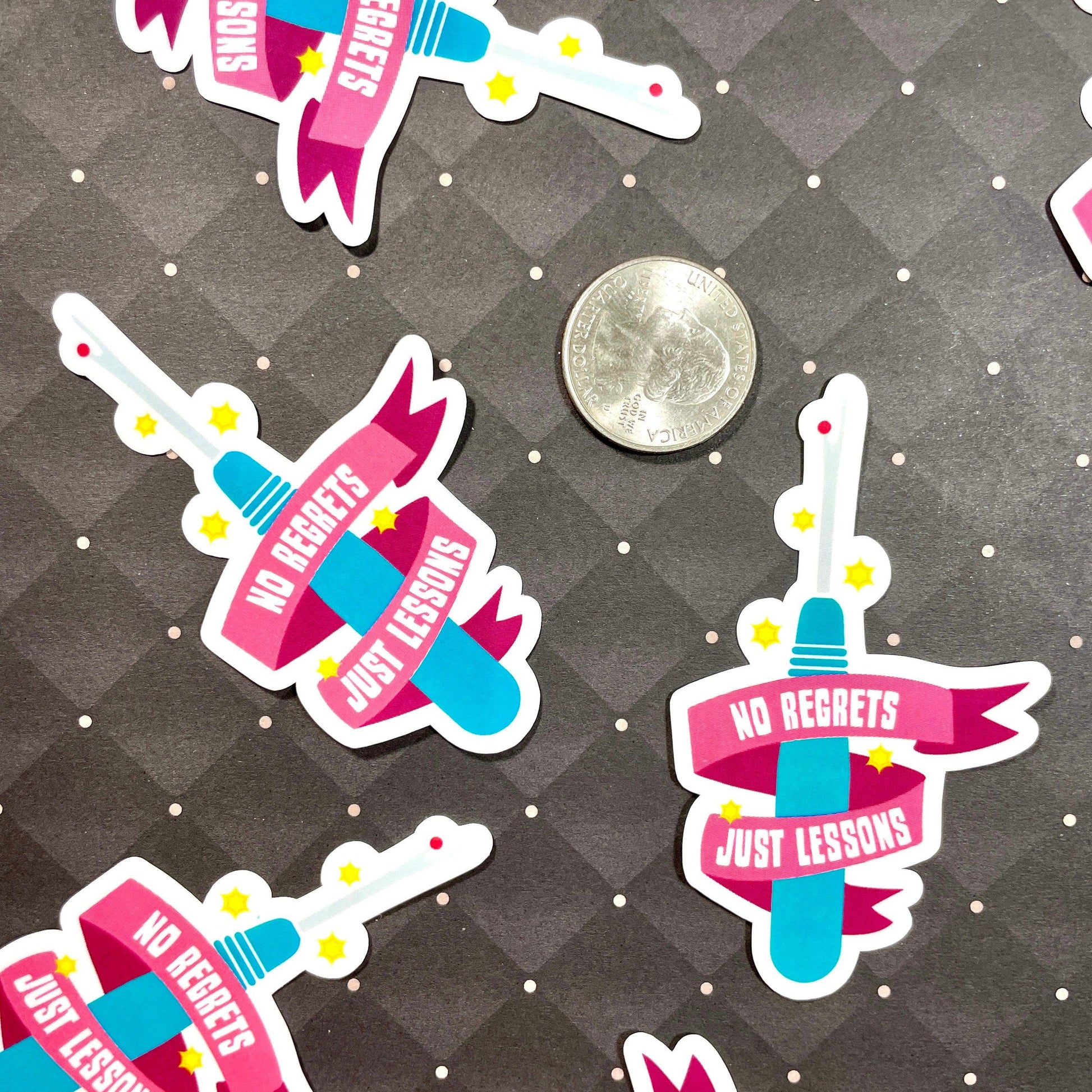 No Regrets Seam Ripper Sticker Stickers